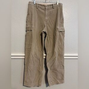 Nautica Men’s khaki corduroy cargo pants size 34x30L